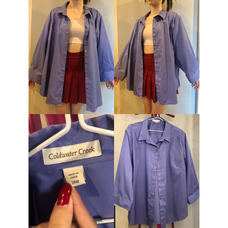 ในเว็บราคา 3000❗️เชิ้ตสีฟ้าคราม Coldwater Creek🫐