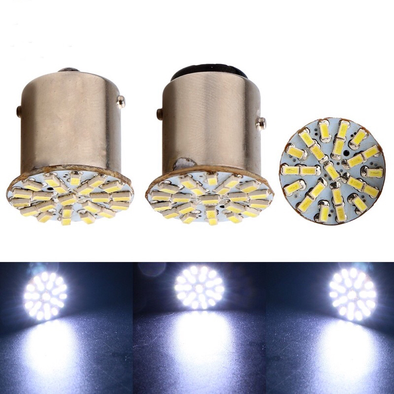 หลอดไฟหรี่รถบรรทุก ไฟสั้น LED 12/24V แบบเขี้ยว หลอดไฟรถบรรทุก และทั่วไป หลอดไฟสีขาว หลอดไฟสว่างมาก
