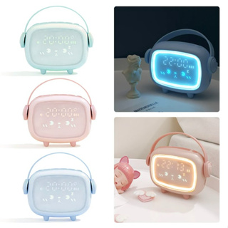 น่ารัก Night Light นาฬิกาปลุกจับเวลานับถอยหลังนาฬิกาปลุก LED สมาร์ทนาฬิกาปลุกเด็ก Night Light สำหรับตกแต่งบ้าน