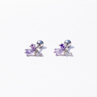 จิวต่างหูเกาหลี More Than Piercing: D033 Sweety Purple Drop