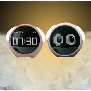 LED Expression นาฬิกาปลุก Snooze ฟังก์ชั่นเด็กตารางเด็กสมาร์ทปรับ Ringtone ขนาดความสว่าง Voice Control