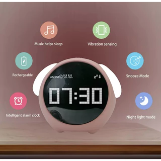 LED Expression นาฬิกาปลุก Snooze ฟังก์ชั่นเด็กตารางเด็กสมาร์ทปรับ Ringtone ขนาดความสว่าง Voice Control