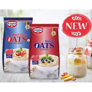 Dr.oetker instant Oat 400g. ข้าวโอ๊ต2สูตร ผลิตในจีน🇨🇳 -สีฟ้า ข้าวโอ๊ตชนิดหยาบพร้อมปรุง -สีแดง ชนิดละเอียดพร้อมปรุง