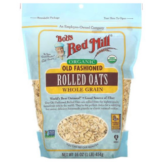 Bob’s Red mill Rolled oats organic 454g. ข้าวโอ๊ตออแกนิค นำเข้าจากอเมริกา🇺🇸