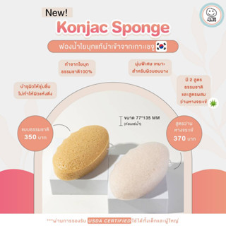 Konjac Sponge ฟองน้ำใยบุก ฟองน้ำธรรมชาติ นุ่มพิเศษ เหมาะกับผิวแห้งแพ้ง่าย ใช้ได้ทั้งเด็กแรกเกิดและผู้ใหญ่