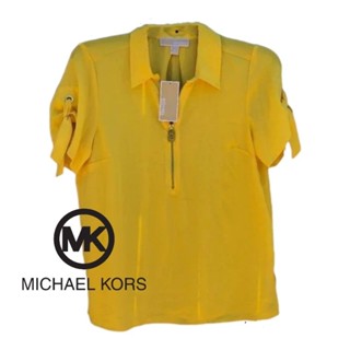 MICHAEL Michael Kors : Yellow zipper Top