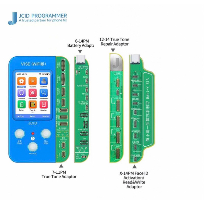 สล๊อต JC V1SE WIFI ใช้ copy หน้าจอ truetone battery face iD
