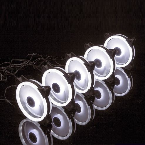 พัดลมเคส ไฟวงแหวน RGB/LED Standard 120mm. Molex 4pin
