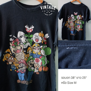 pshirtvingtage เสื้อยืดวินเทจ เสื้อยืดมือสอง T-Shirt Vingtage ลายการ์ตูน Super Mario Bros ซูเปอร์มาริโอ้ มือสอง