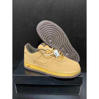 【พร้อมส่ง】Nike Air Force 1 Low 07 brown “รองเท้าผ้าใบ รองเท้าวิ่ง