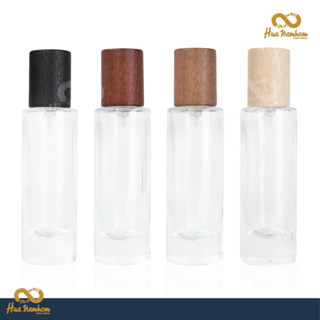 ขวดสเปรย์ทรงกระบอกใส ฝาครอบไม้ขนาดบรรจุ 30ml