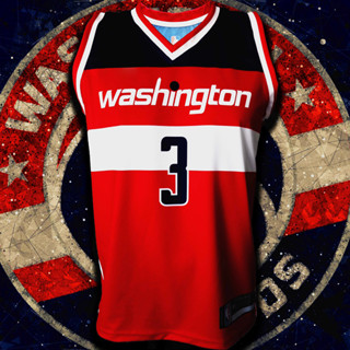 เสื้อบาส เสื้อบาสเกตบอล NBA ทีม Washington Wizards ทีม วอชิงตัน วิซาร์ดส์ #BK0054 รุ่น Icon Bradley Beal #3 ไซส์ S-5XL