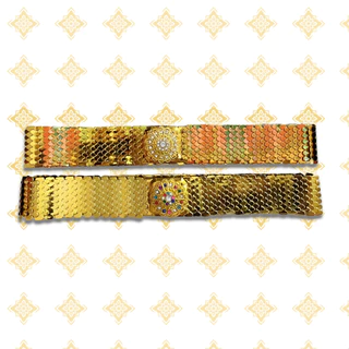 Accessories เข็มขัดยืดเกล็ดปลาสีทอง เข็มขัดนางรำ เครื่องประดับนางรำ[เด็กใส่ได้ผู้ใหญ่ใส่ได้] #เข็มขัดเกล็ดปลา