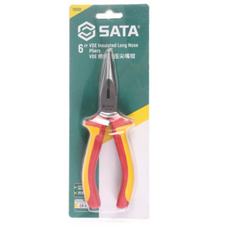 SATA คีมปากแหลม 6" หุ้มฉนวน VDE 1000v. 94670131