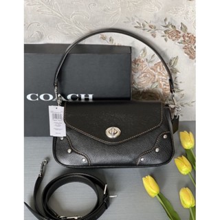 🥰👜กระเป๋าสะพายสีดำ หนังสวยมากกกCOACH MILLIE SHOULDER (COACH CF438 ) มี2 สาย