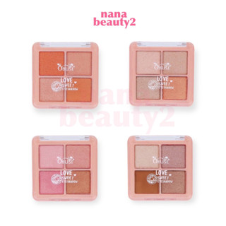 OB-1441 โดนัท เลิฟ สวีท อาแชโดว์ พาเลท 4 สี โอบิวซ์  OBUSE Donut Love Sweet Eyeshadow