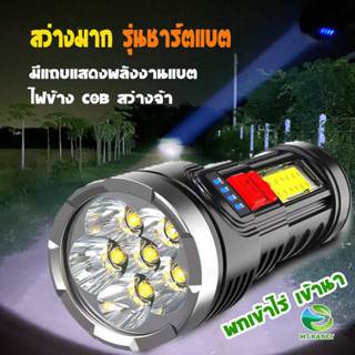 ไฟฉาย ไฟฉายพกพา รุ่นไฟ 6 ดวง ปรับได้ 4 โหมด รุ่นชาร์ต USB รุ่น SPO-LN1