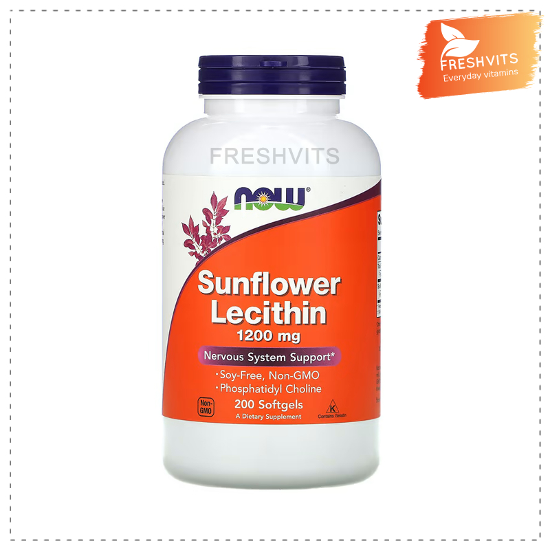 NOW,Sunflower Lecithin, 1,200 mg, 200 Softgels