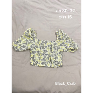 เสื้อแฟชั่น ไซค์ S สินค้ามือสอง - Black_Crab