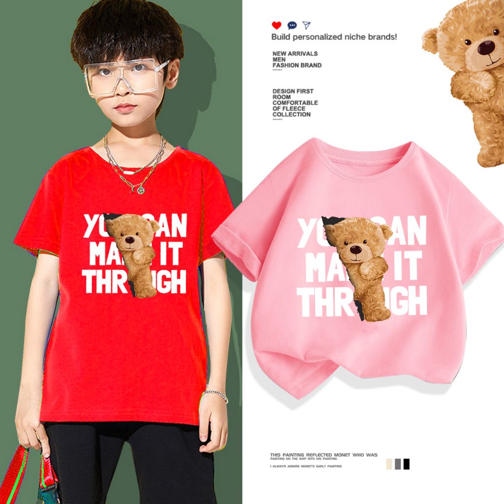 H393 (พร้อมส่ง)เสื้อเด็กแขนสั่ง.ผ้านุ่นใส้สบายฯใส่เทียกออกกำลังกายได้ทั้งเด็กชายและหญิง