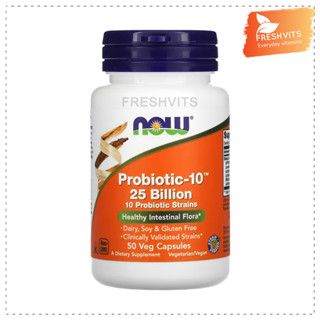 NOW,Probiotic-10, 25 Billion, 50 Veg Capsules