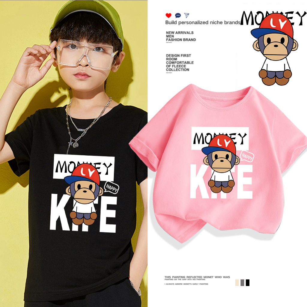 H394 (พร้อมส่ง)เสื้อเด็กแขนสั่ง.ผ้านุ่นใส้สบายฯใส่เทียกออกกำลังกายได้ทั้งเด็กชายและหญิง