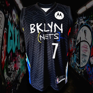 เสื้อบาส เสื้อบาสเกตบอล NBA Brooklyn Nets เสื้อทีม บรูคลิน เน็ตส์ #BK0057 รุ่น City Kevin Durant#7 ไซส์ S-5XL