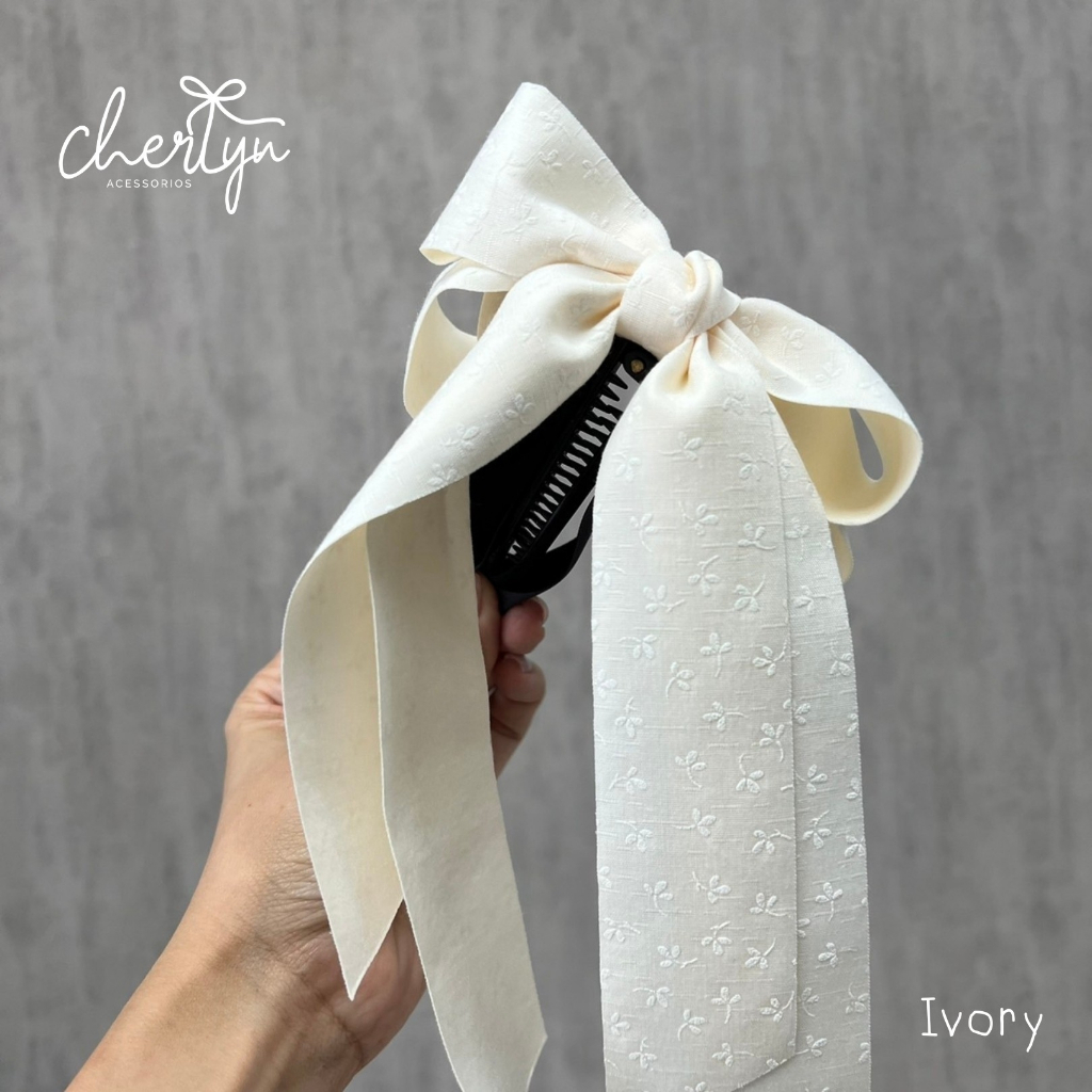 กิ๊บกล้วย Cherlyn รุ่น Lilly G โบเชอร์ลีนรุ่นลิลลี่จี โบว์ติดผม ผมหนาหรือผมบางก็ติดได้ ทรงสวยมาก งานแฮนด์เมด Cherlyn LG