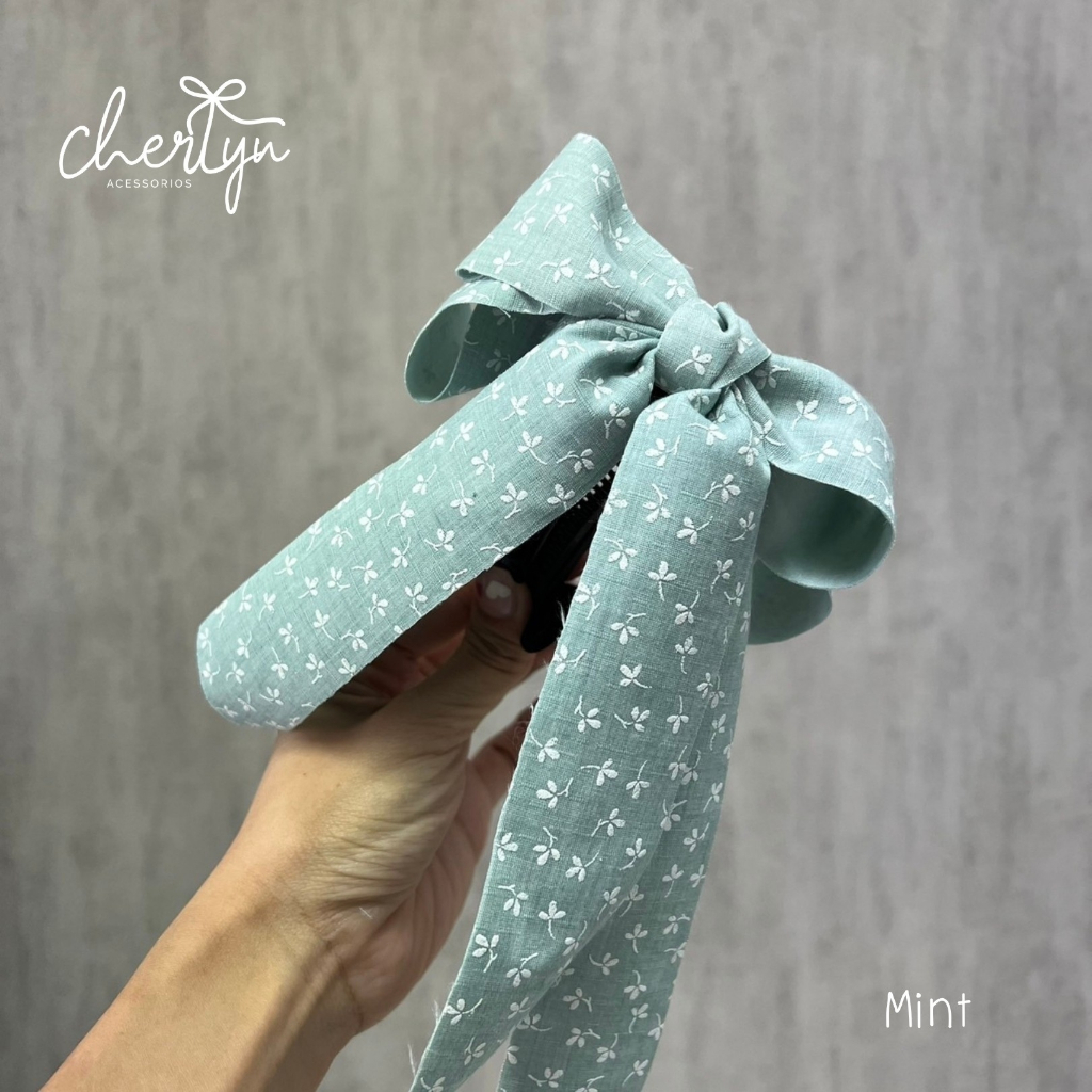 กิ๊บกล้วย Cherlyn รุ่น Lilly G โบเชอร์ลีนรุ่นลิลลี่จี โบว์ติดผม ผมหนาหรือผมบางก็ติดได้ ทรงสวยมาก งานแฮนด์เมด Cherlyn LG