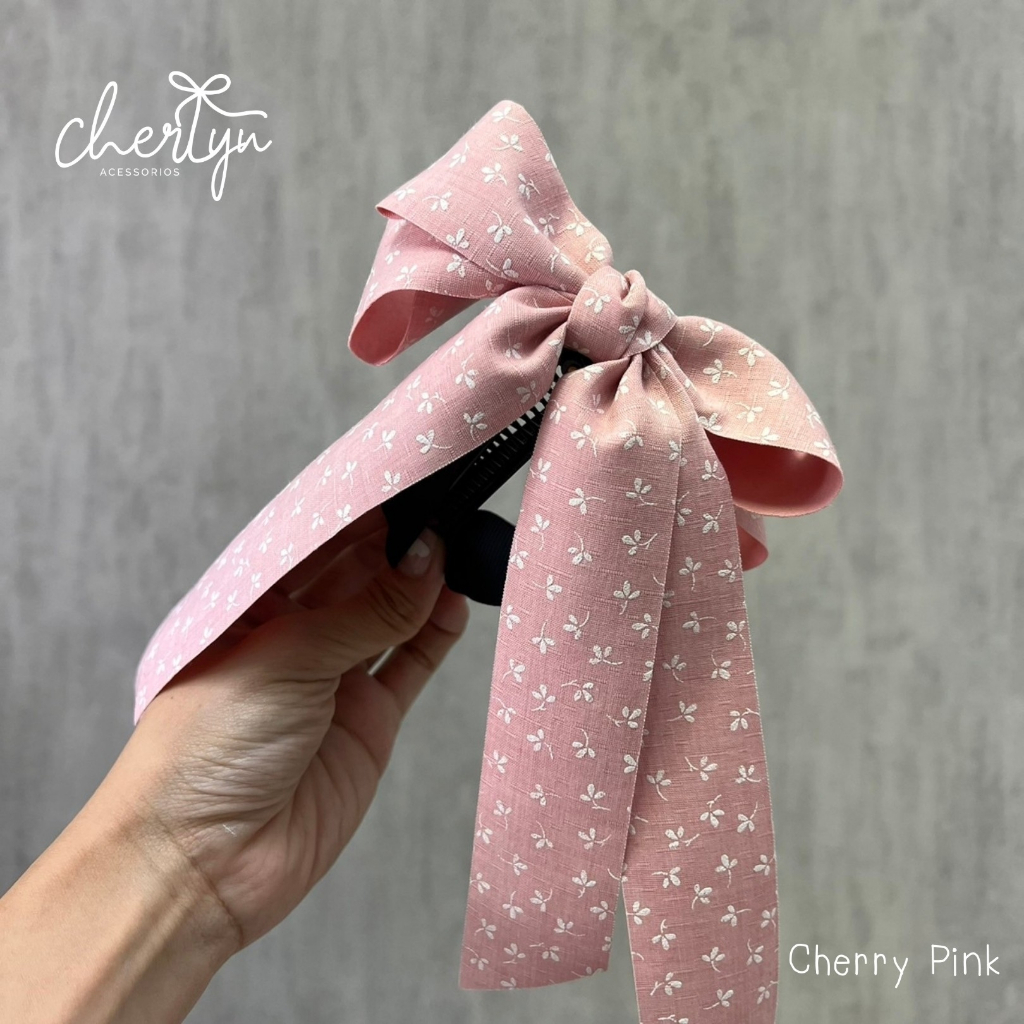 กิ๊บกล้วย Cherlyn รุ่น Lilly G โบเชอร์ลีนรุ่นลิลลี่จี โบว์ติดผม ผมหนาหรือผมบางก็ติดได้ ทรงสวยมาก งานแฮนด์เมด Cherlyn LG