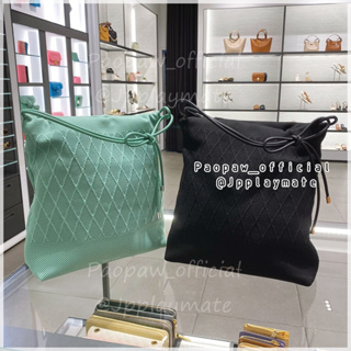 Charles &amp; Keith  กระเป๋าสะพายข้าง รุ่น Genoa Bow-Tie Knitted Bag : CK2-20782036