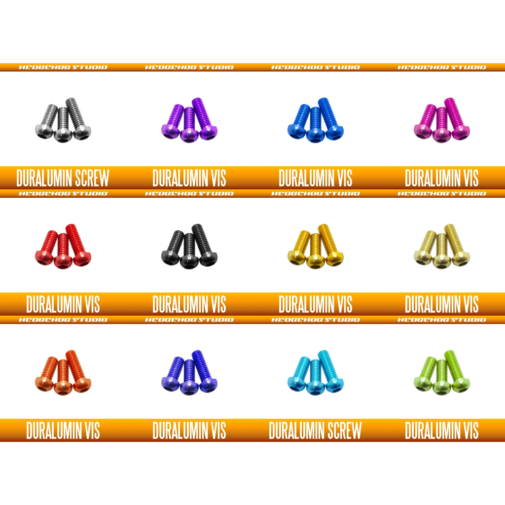 ชุดแต่ง สกรูบอดี้ ค่าย Hedgehog [ Duralumin Screw Set 7-7-8 ] สำหรับ Daiwa ZILLION SV TW, TATULA SV TW/CT, ZILLION TWS