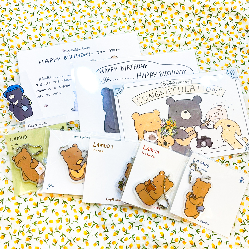 ✨มีลายใหม่สุดน่ารักด้วยนะ!✨โปสการ์ดน้องหมีหลากกิจกรรม ขนาด A6 [GAPN Studio]