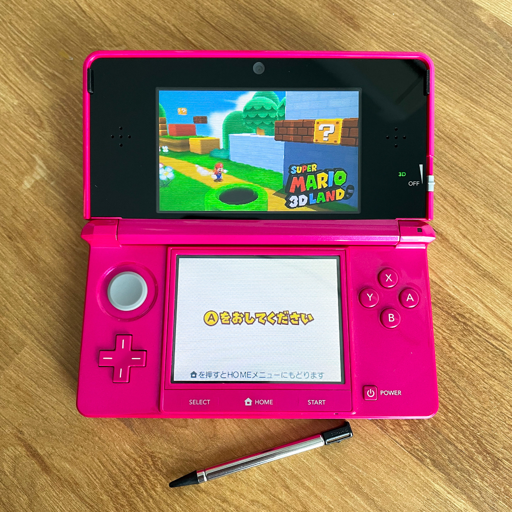Nintendo 3DS มือสอง สีชมพู สภาพสวย เล่นแท้ ยังไม่ผ่านการแปลง