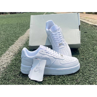 【พร้อมส่ง】Nike Air Force 1 White “รองเท้าผ้าใบ รองเท้าวิ่ง