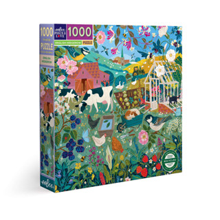 eeBoo English Hedgerow 1000 Pc Square Puzzle จิ๊กซอว์รูปสวนในประเทศอังกฤษ แบบ 1000 ชิ้น