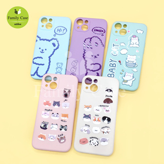 Vivo Y02 Y11/Y12/Y15/Y17 Y20/Y20s/Y12s Y21(2021) Y22(2022)เคสนิ่มสีพาสเทล TPU กันเลนส์กล้อง พิมพ์ลายการ์ตูน