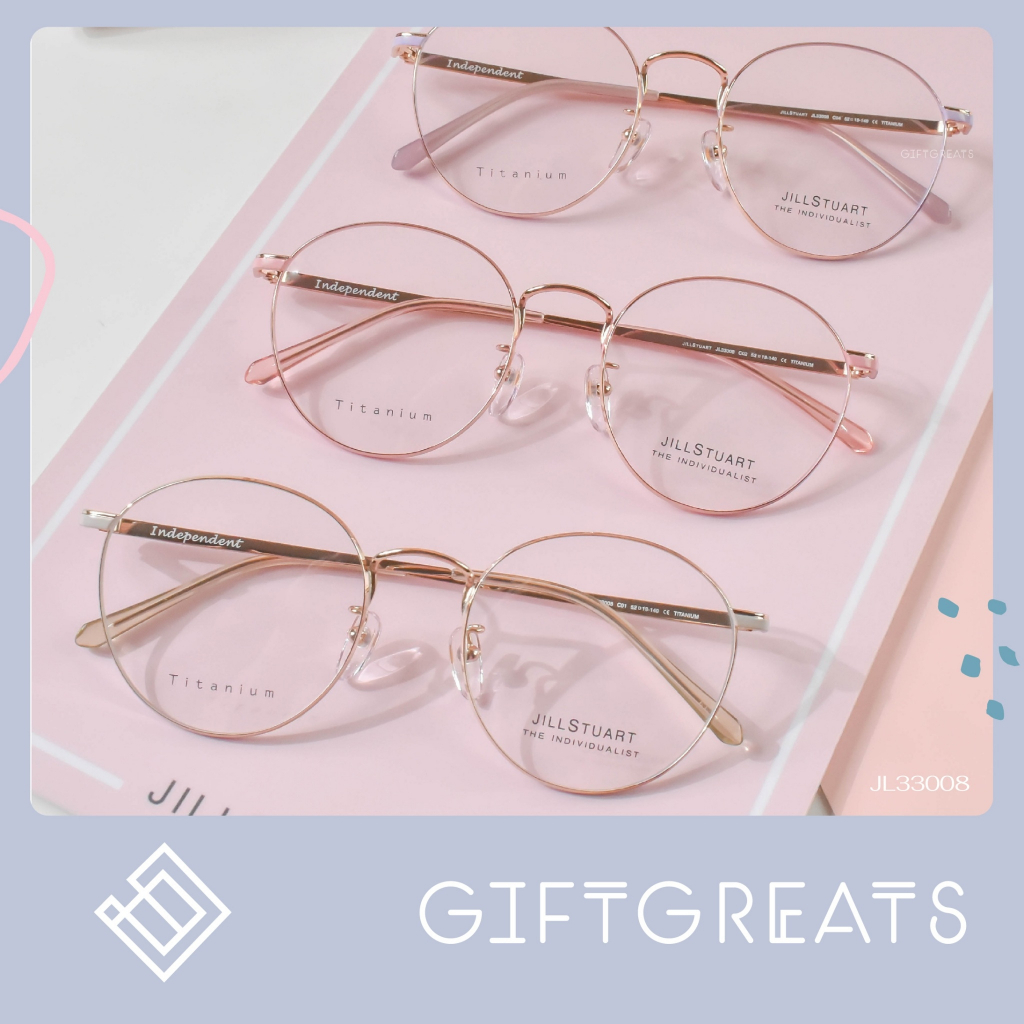 JILL STUART - JL33008 กรอบพร้อมเลนส์กรองแสงสีฟ้า แว่น ไทเทเนียม