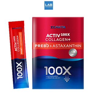 Zeavita Active 100x Collagen+Prebo Astaxanthin 30s.- ซีวิต้า แอคทีฟ100เอ็กซ์ คอลลาเจน พรีโบ+แอสตาแซนธิน บรรจุ 30 ซอง