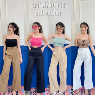 แหล่งขายและราคา🌈 SpinnyHouse 🌈 เสื้อสายเดี่ยว เสื้อสายฝอ สายสปาเกตตี้♥️ผ้ายืดเยอะ+นิ่ม♥️จะอดใจไหวเหรอ💕 เสื้อครอป เดี่ยวร่อง P102Bอาจถูกใจคุณ