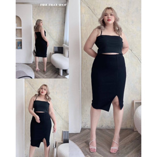 🔥Plussize🔥กระโปรงคนอ้วน🔥 เอว Freesize 30-48