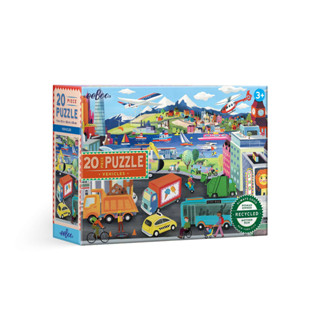 eeBoo Vehicles 20 Pc Big Puzzle จิ๊กซอว์รูปพาหนะต่างๆ แบบ 20 ชิ้น