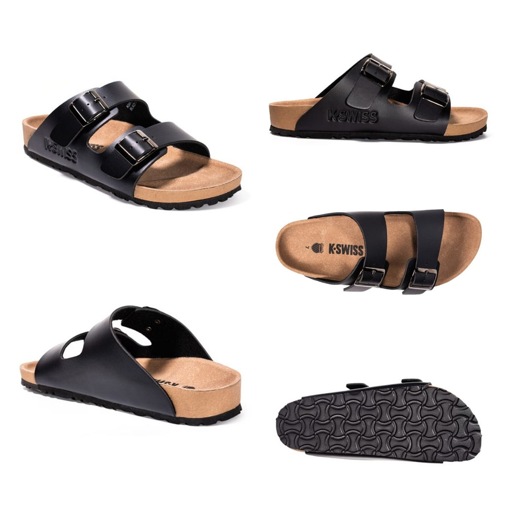 K-SWISS Cushy Sandals Exclusive Black รองเท้าแตะ รุ่นฮิต ทรงมาแรง ได้ทั้งชายหญิง