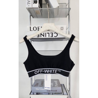 OFFWHITE  Logo Tape BRA  เนื้อผ้าคอตต้อลสองชั้นยืดอย่างดี งานนำเข้าเกรดคุณภาพ