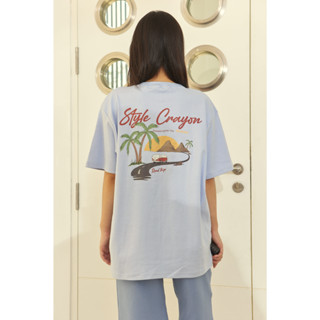 Style crayon - Road trip tee  เสื้อยืดคอกลม สกรีนลาย