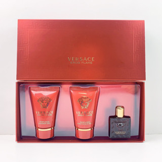 AUG01 ส่งฟรี Versace Eros Flame For Men EDP Set 3 ชิ้น น้ำหอม