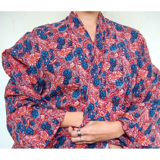 Amitayus India handblock 100% cotton robe