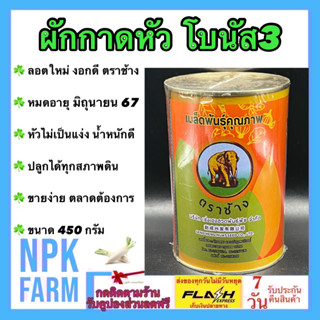 ผักกาดหัว โบนัส3 หัวไชเท้า ตราช้าง ขนาด 450 กรัม ลอตใหม่ หมดอายุ มิ.ย. 2567 หัวไม่เป็นแง่ง น้ำหนักดีมาก ปลูกทุกสภาพดิน