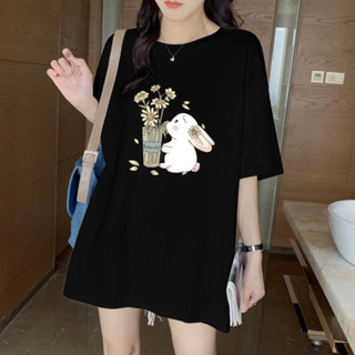 เสื้อยืดกระต่ายน่ารัก ดีไซน์แฟชั่นสำหรับผู้หญิง