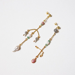 Middle M Jewelry ต่างหู Golden Scale of Happiness